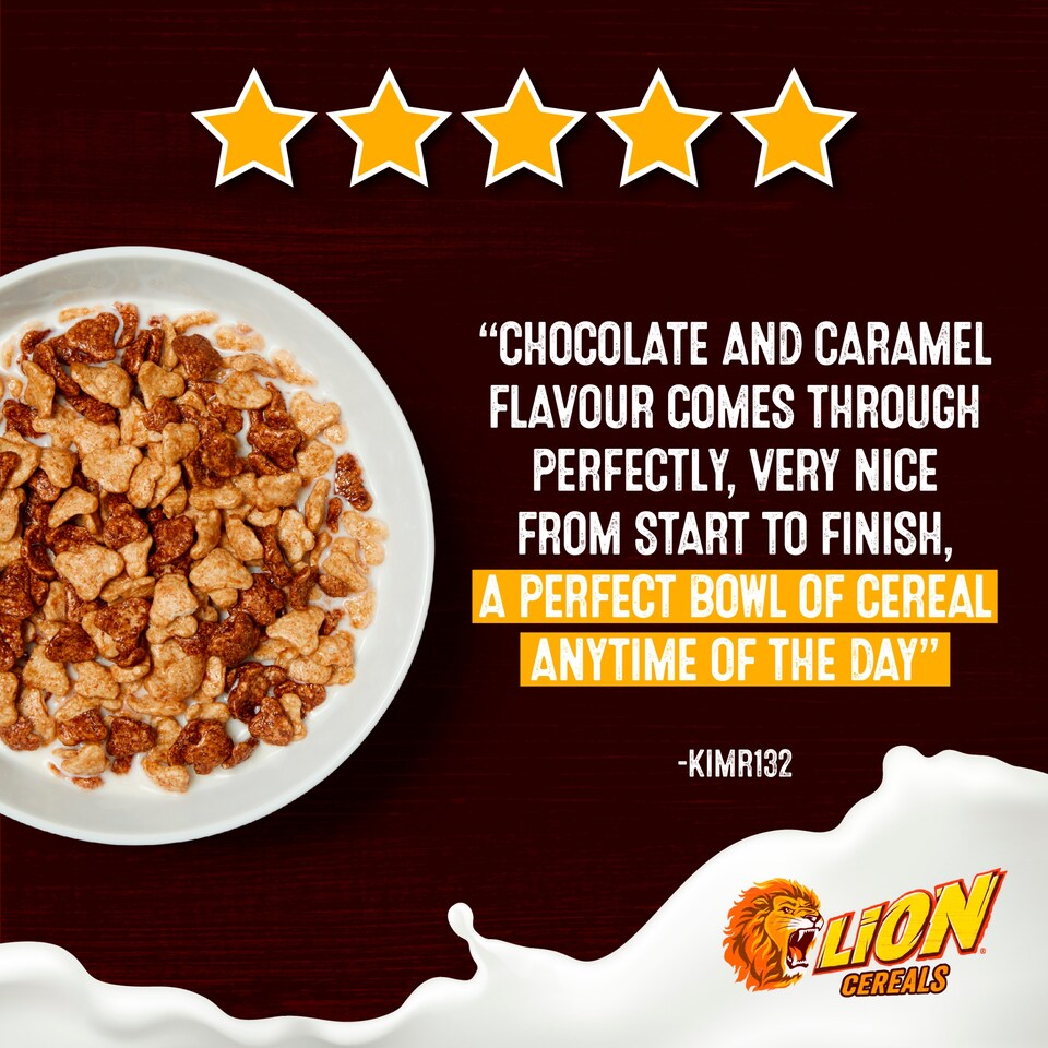 image 1 of Nestle Lion Caramel & Chocolate Wholegrain Cereal 400g