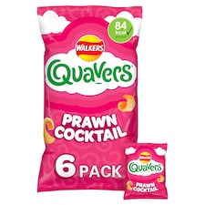 Walkers Quavers Prawn Cocktail Multipack Crisps 6x16g