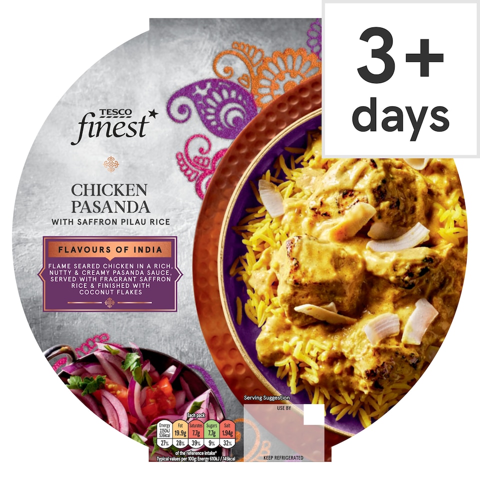 Tesco Finest Chicken Pasanda & Saffron Rice 400g