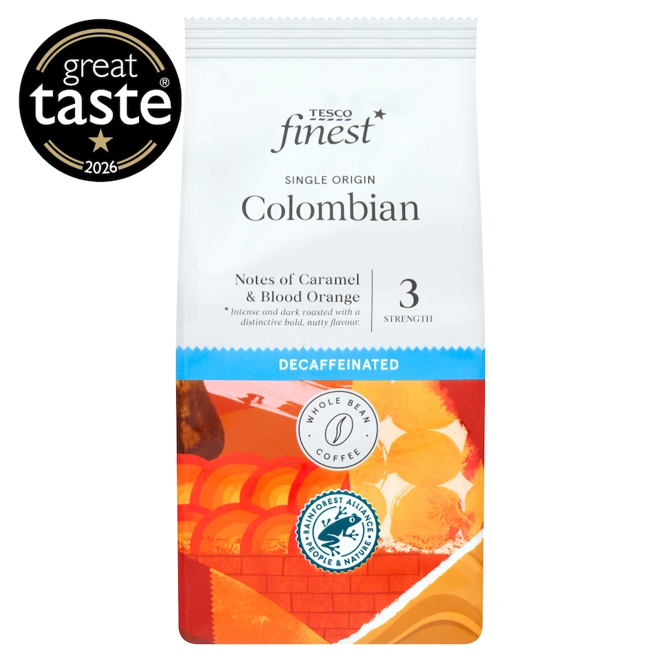 Tesco Finest Decaffeinated Colombian Coffee Beans 227G