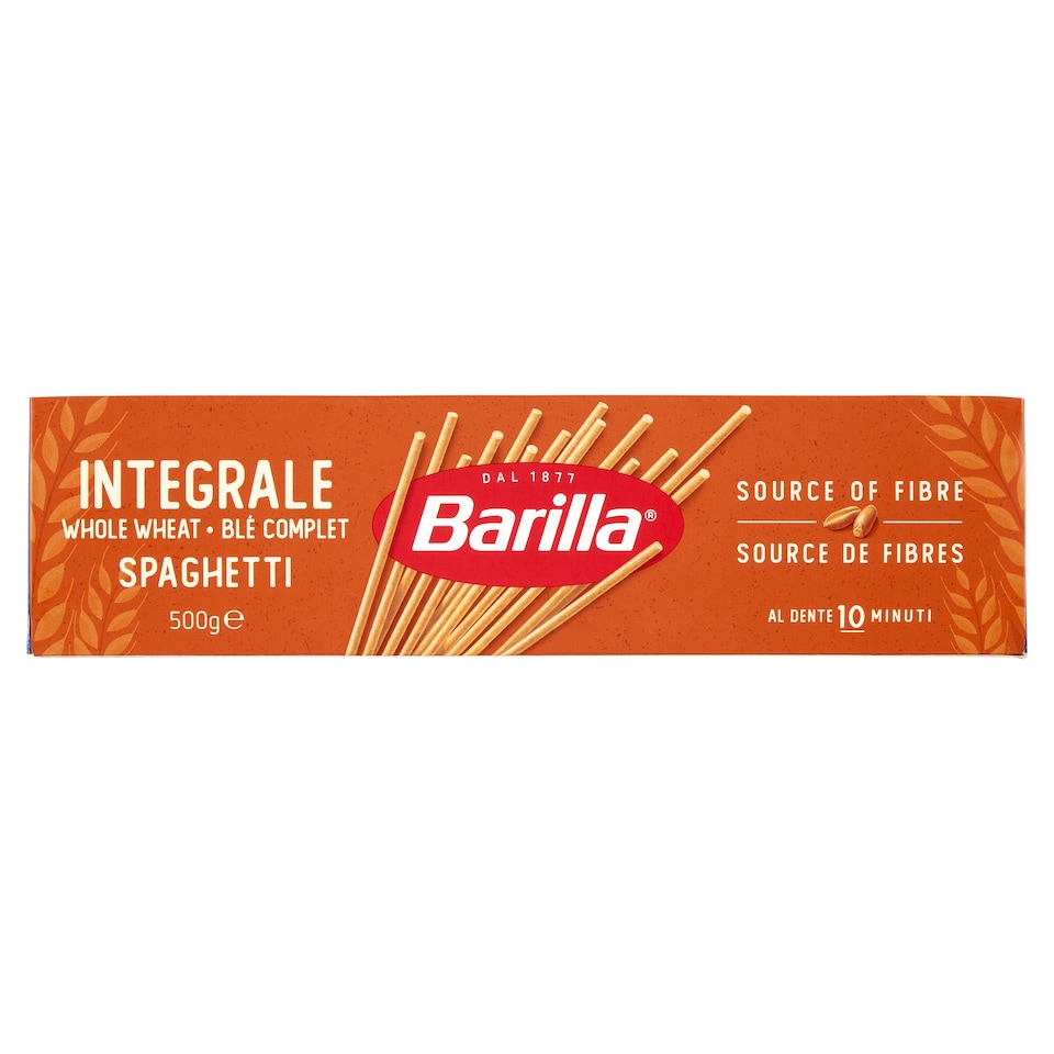 Barilla Spaghetti N.5 teljes kiőrlésű szálas durum száraztészta 500 g