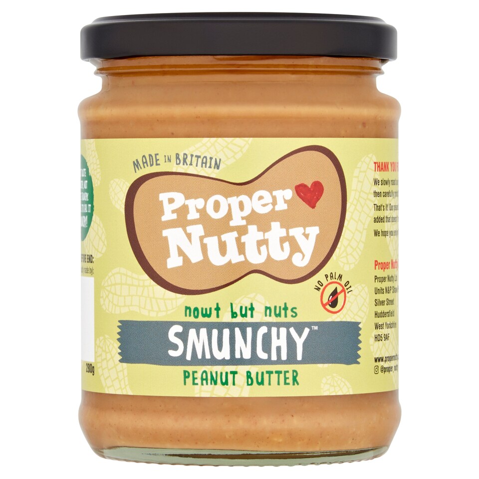 Proper Nutty Nowt But Nuts Peanut Butter 280G