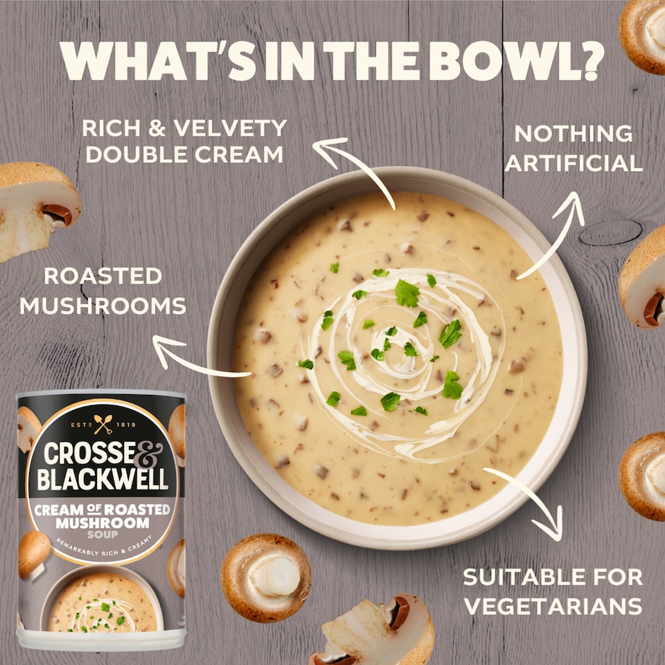 image 1 of Crosse And Blackwell Cream Of Mushroom Soup 400G
