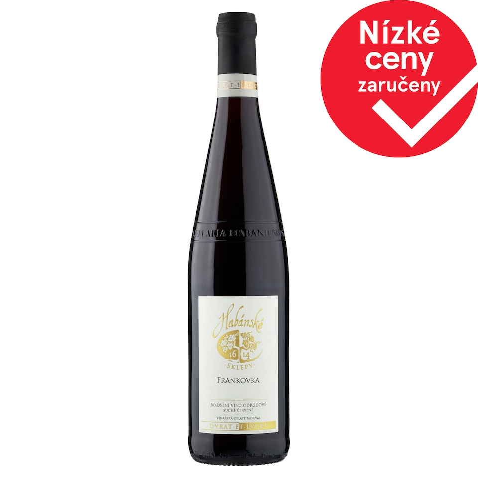Habánské Sklepy Frankovka jakostní víno odrůdové suché červené 0,75l