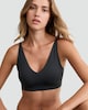 image 3 of F&F 2-Pack Seamfree Ribbed Triangle Crop Tops in Multi