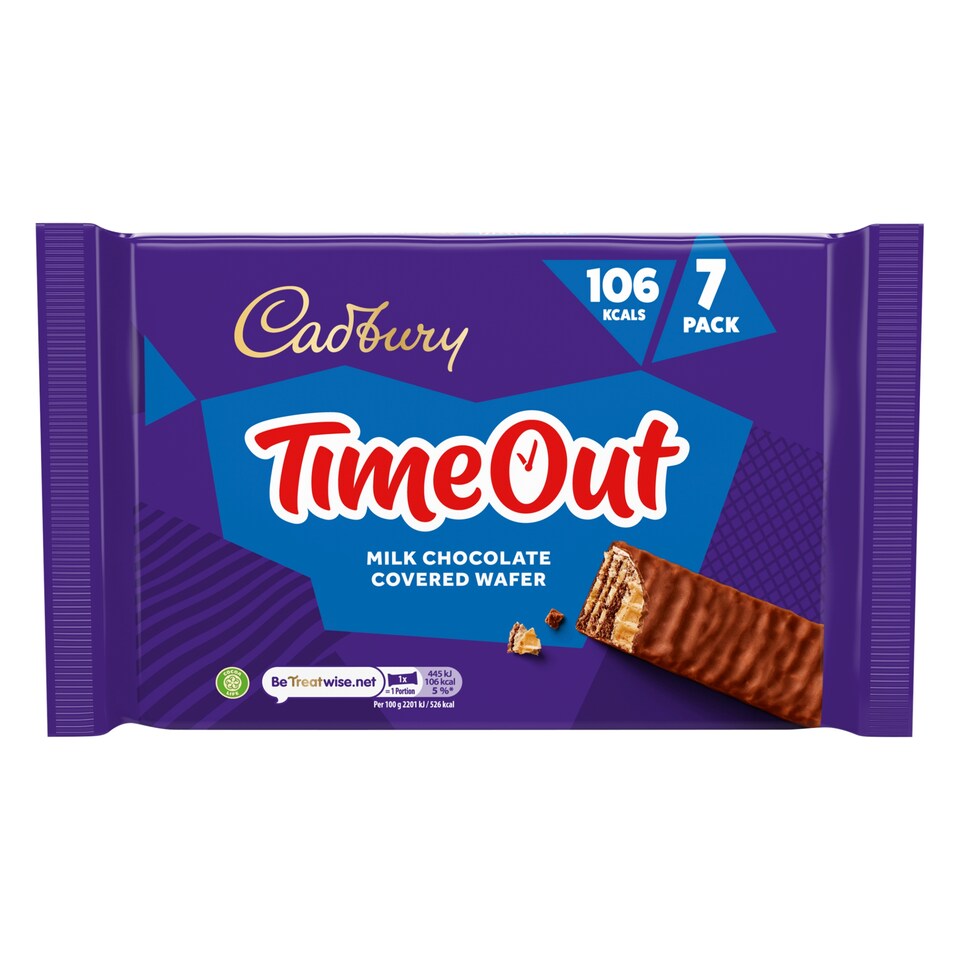 Cadbury Timeout Wafer 7 Pack 141.4G