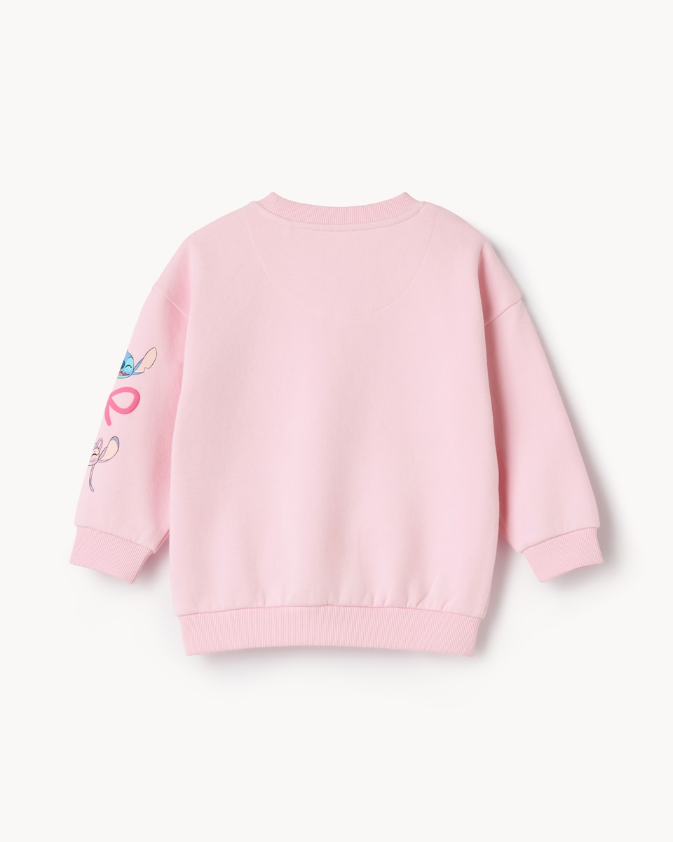image 1 of Stitch & Angel Cotton Rich Sweatshirt in Pink