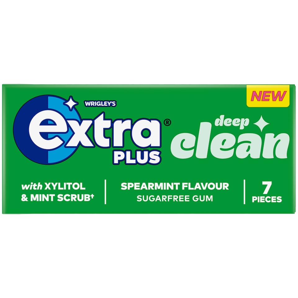 Extra Plus Deep Clean Sugarfree Chewing Gum 7 Pieces