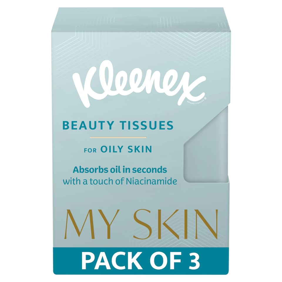 image 1 of Kleenex My Skin Beauty Tissues For Oily Skin Pocket 3 Pack 9 sheets