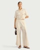 image 2 of The F&F Edit Pure Cotton Embroidered Lace Trim Co-ord Shirt in Cream