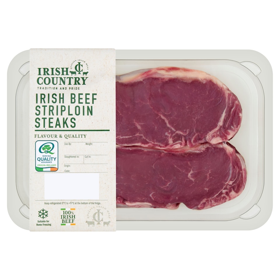 IRISH COUNTRY BEEF STRIPLOIN STEAK 400g