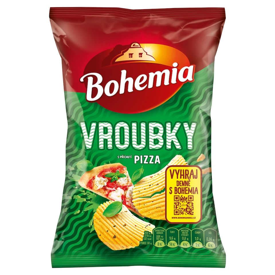 Bohemia Vroubky s příchutí pizza 55g