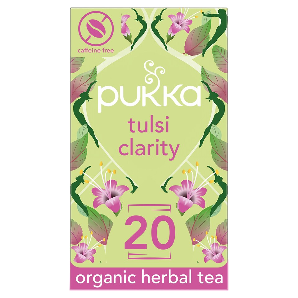 image 1 of Pukka Organic Tulsi Clarity Herbal Tea 20 Sachets 36G