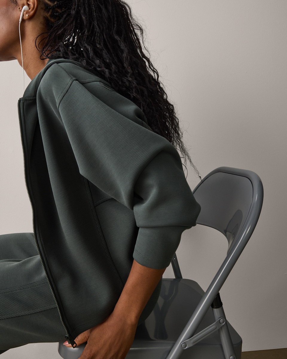 image 1 of F&F Active AFTERCLASS Textured Hoodie in Green