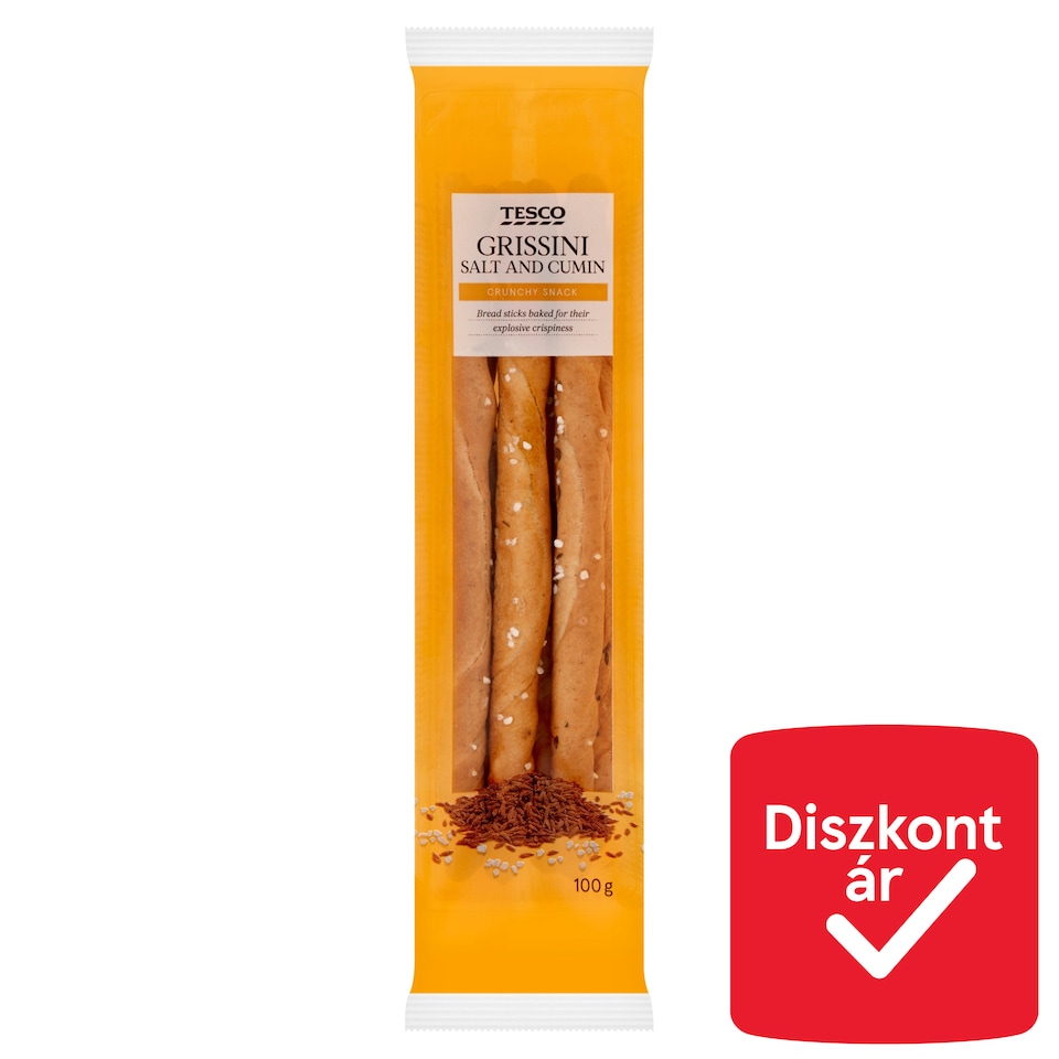 Tesco Grissini római kömény fűszerezésű sós rúd 100 g