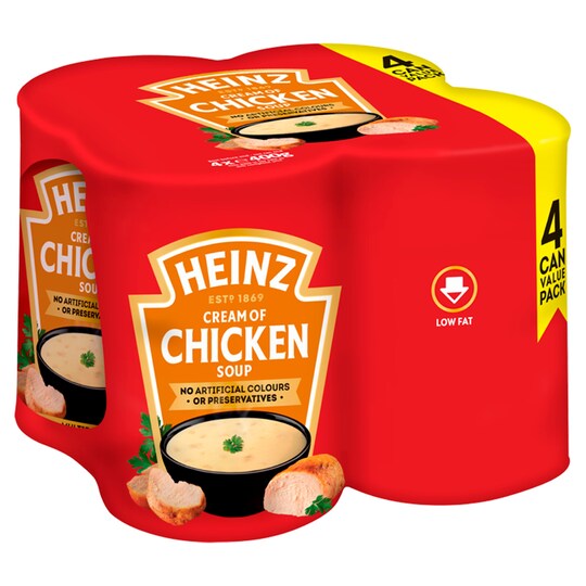 Heinz Cream Of Chicken Soup 4 X 400G Tesco Groceries