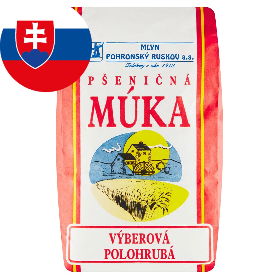 Mlyn Pohronský Ruskov Wheat Flour Selection Half-Rough 1 kg
