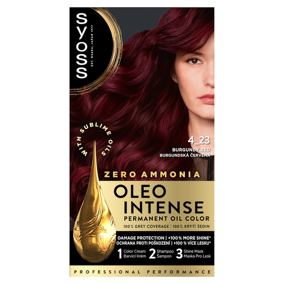 Syoss Oleo Intense Permanent Oil Colorant 4-23 Burgundy Red