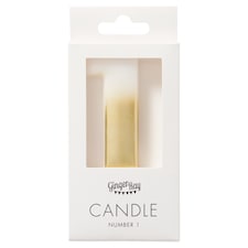 Ginger Ray Shimmer Gold Number 1 Candle