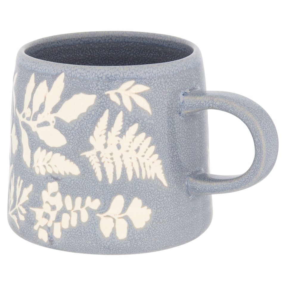 image 1 of Fox & Ivy Grey Foliage Mug