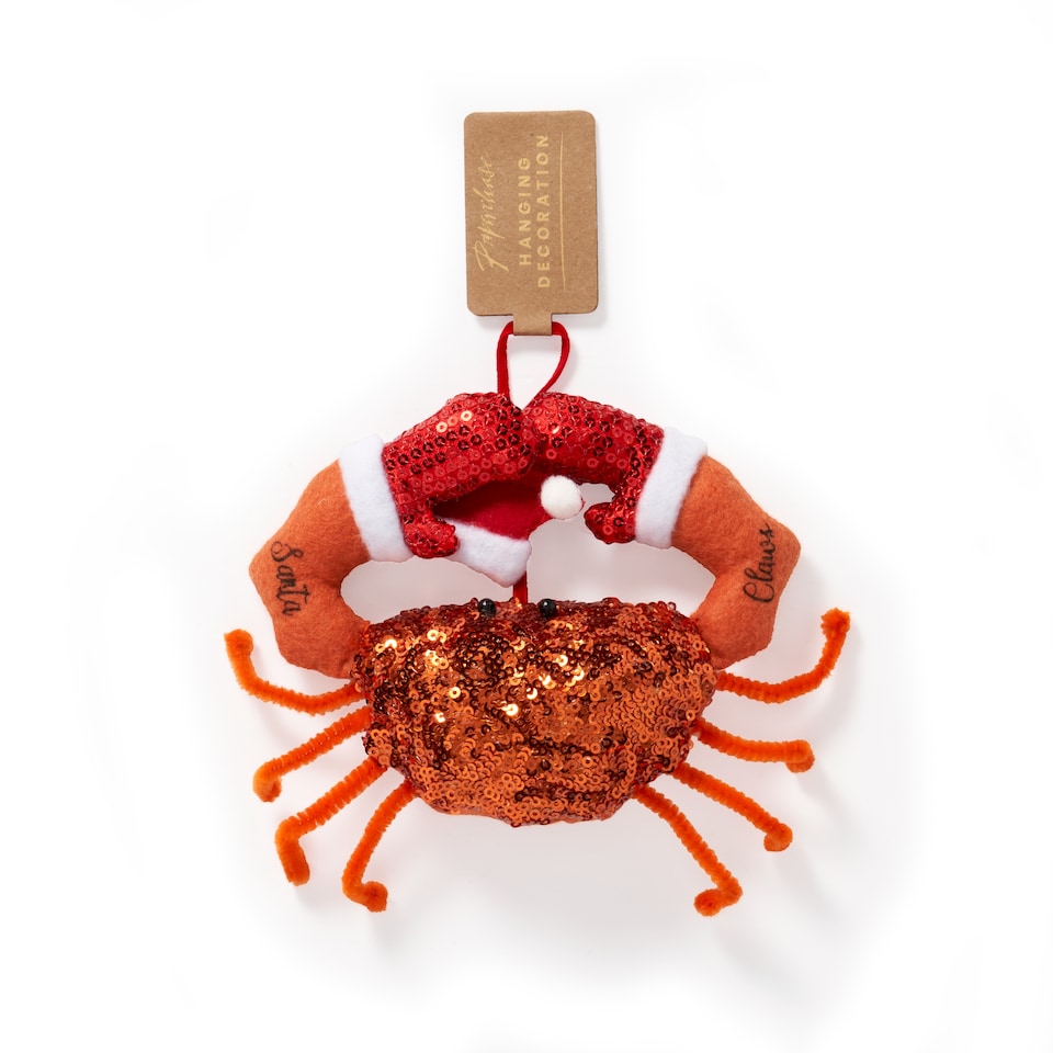 image 1 of Paperchase Christmas Crab Decoration