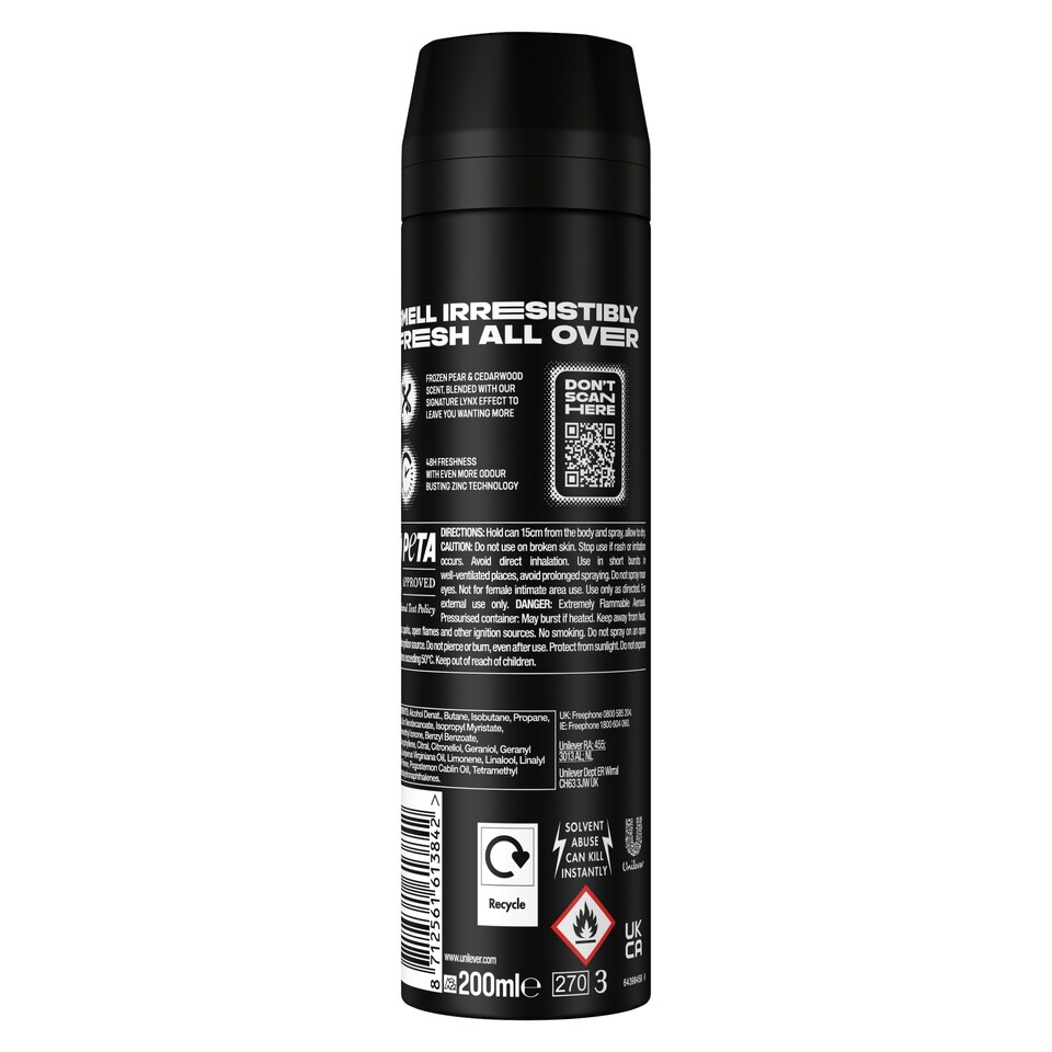 image 1 of Lynx Black Body Spray 200Ml