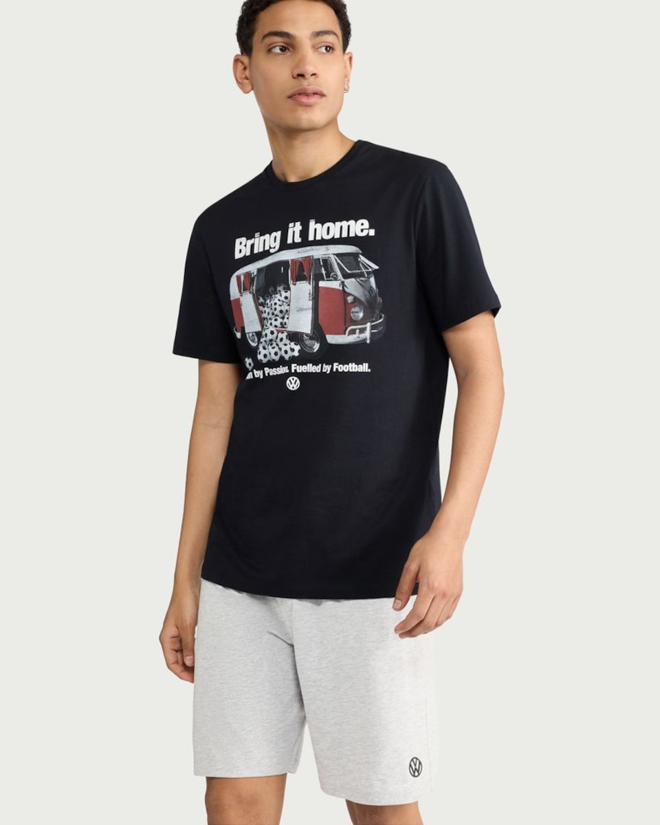 image 1 of Volkswagen Pure Cotton Bring It Home Short Pyjama Set in Multi