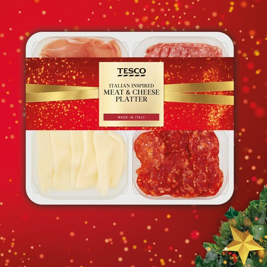 Tesco Italian Inspired Meat & Cheese Platter 180G Tesco Groceries