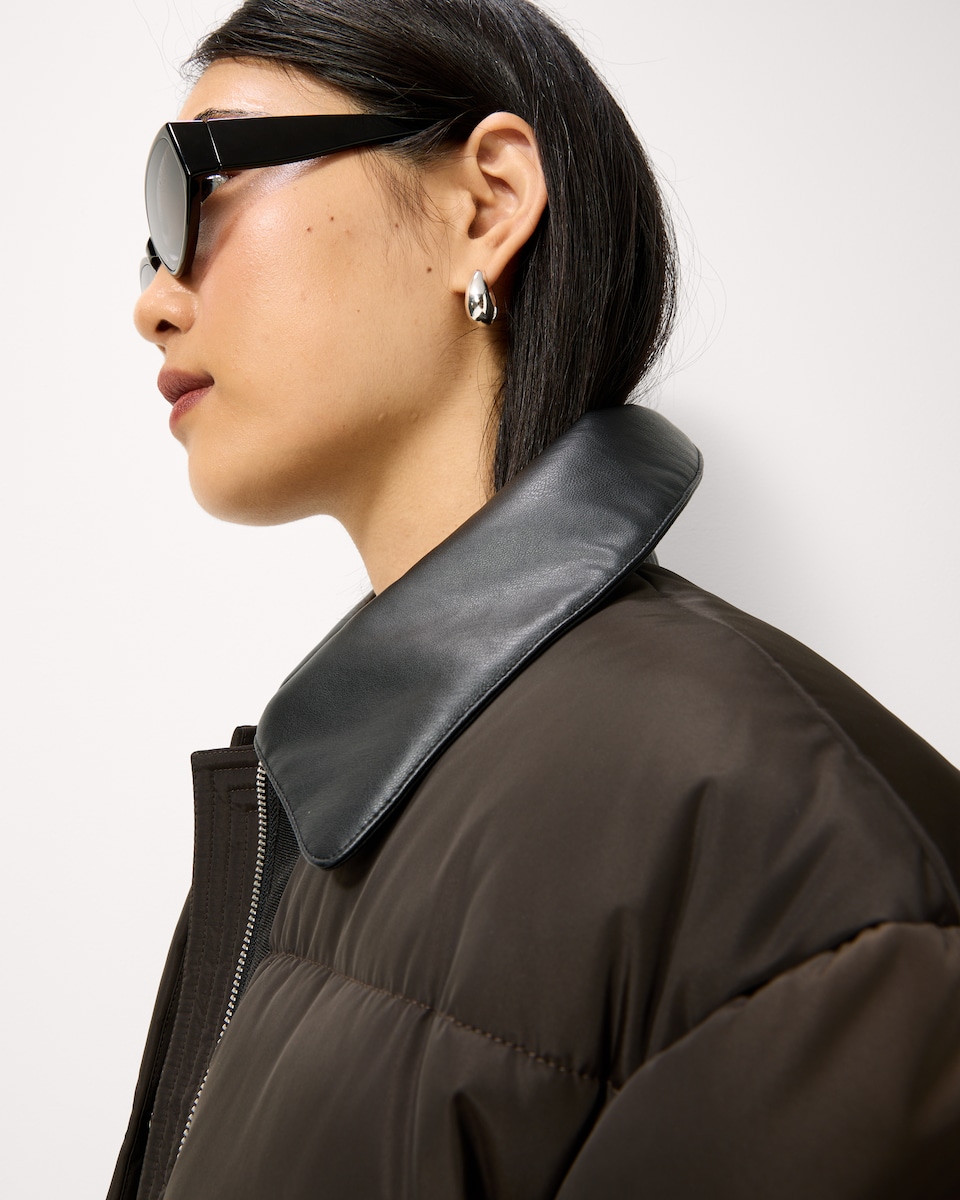 image 1 of F&F Shower Resistant Padded Jacket in Khaki