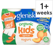 Glenisk Organic Kids Apricot Yoghurt 4X90g