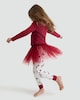 image 3 of F&F Girls 3-Piece Festive Mouse Print Pyjamas in Burgundy Multi