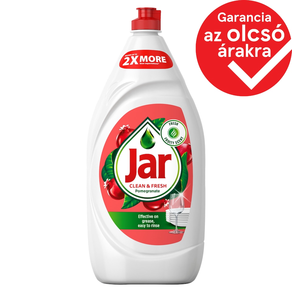 Jar Clean & Fresh Washing Up Liquid Pomegranate & Honeysuckle For Sparkling Clean Dishes 1350ML