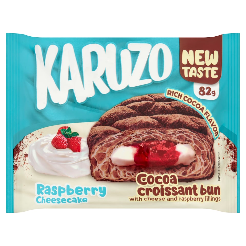 obrázok 1 z Karuzo Kakaová croissantová buchta so syrovo-malinovou náplňou 82 g
