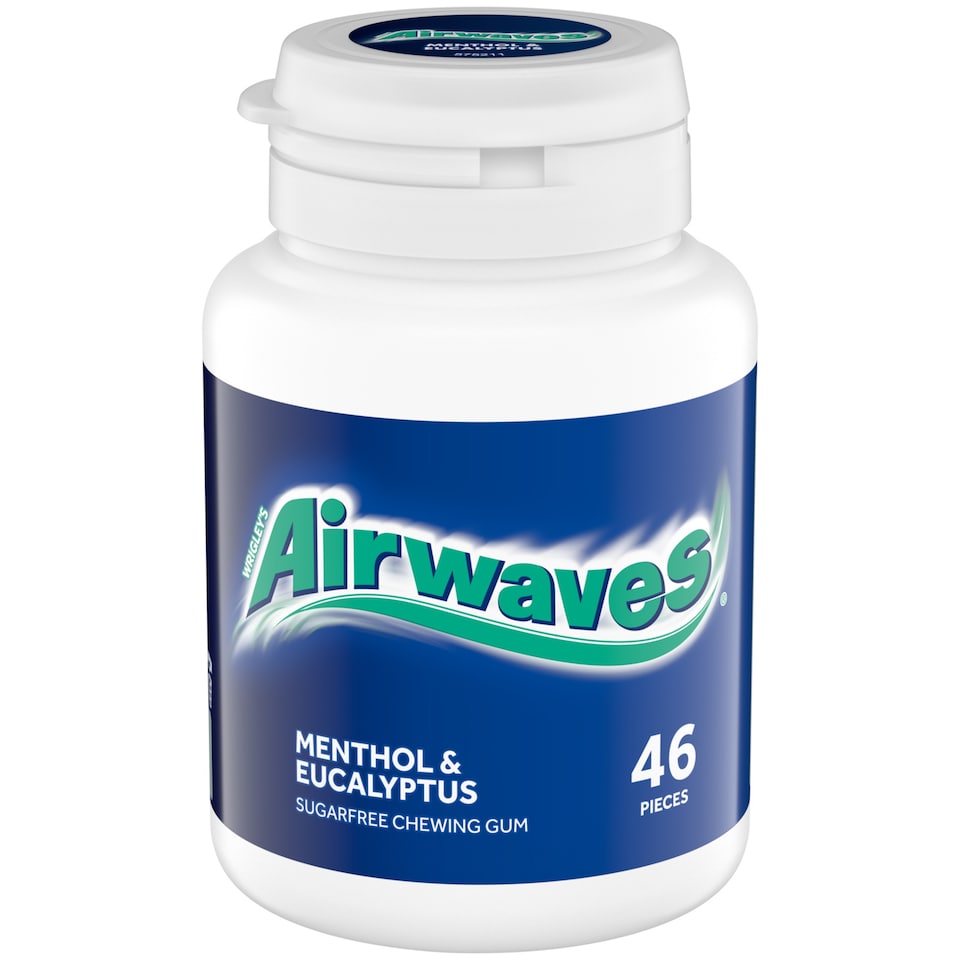 Airwaves Menthol & Eucalyptus Chewing Gum Bottle 46 Pieces