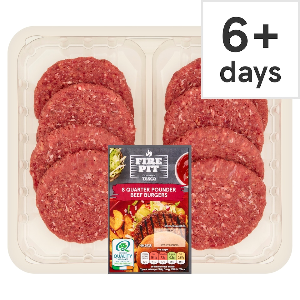 Tesco Irish Beef Burger908g