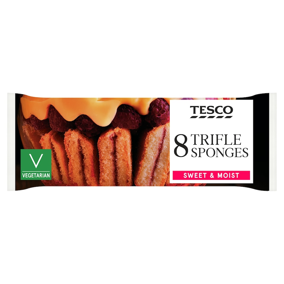 Tesco Trifle Sponges 8 Pack 160g