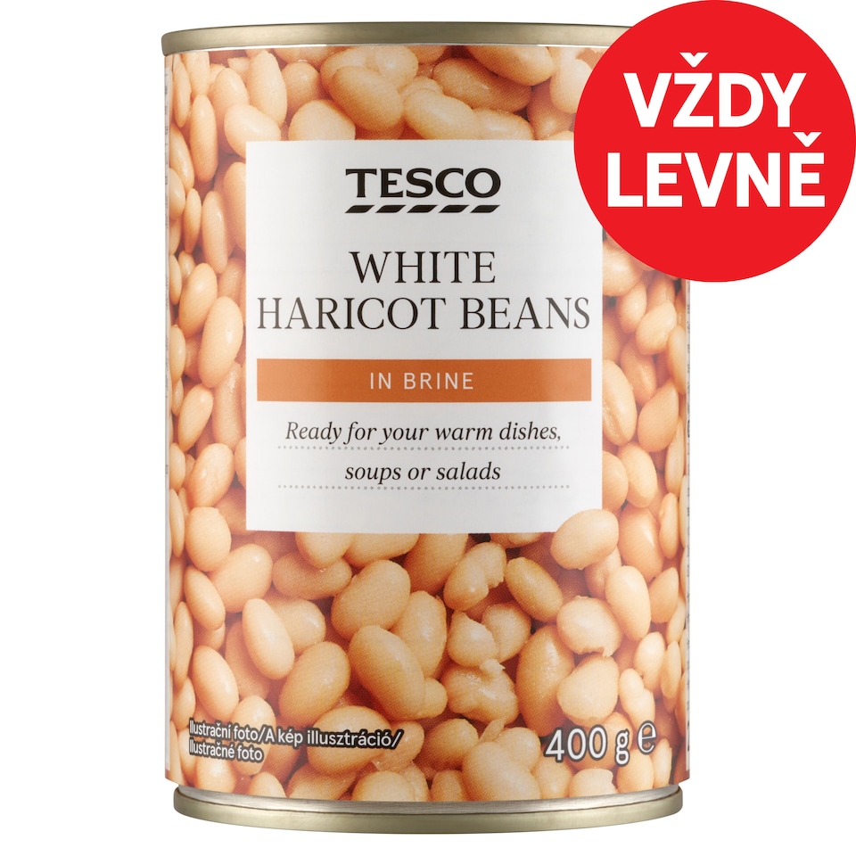 Tesco Bílé fazole ve slaném nálevu 400g