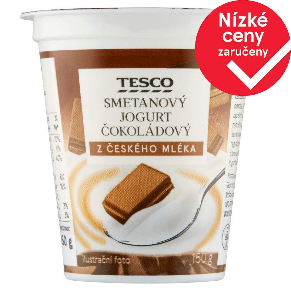 Tesco Smetanový jogurt čokoládový 150g