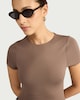 image 2 of F&F Polyamide Short Sleeved Bodysuit in Brown
