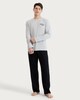 image 2 of F&F Pure Cotton Switch Off Top and Bottoms Pyjama Set in Grey