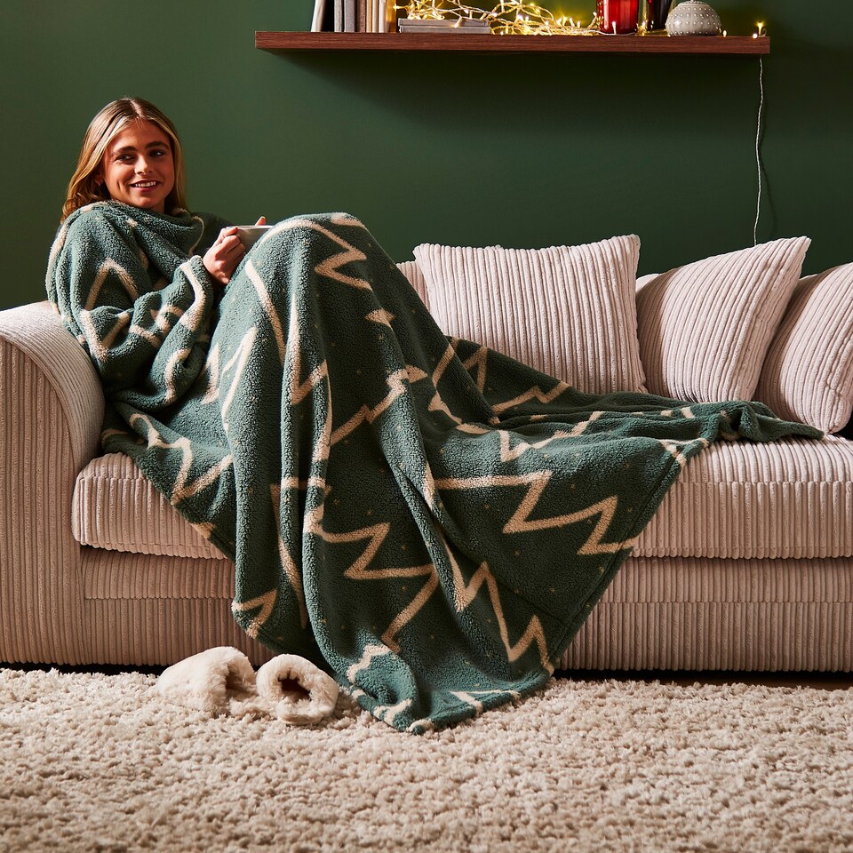 Silentnight Green Christmas Tree Printed Snugsie