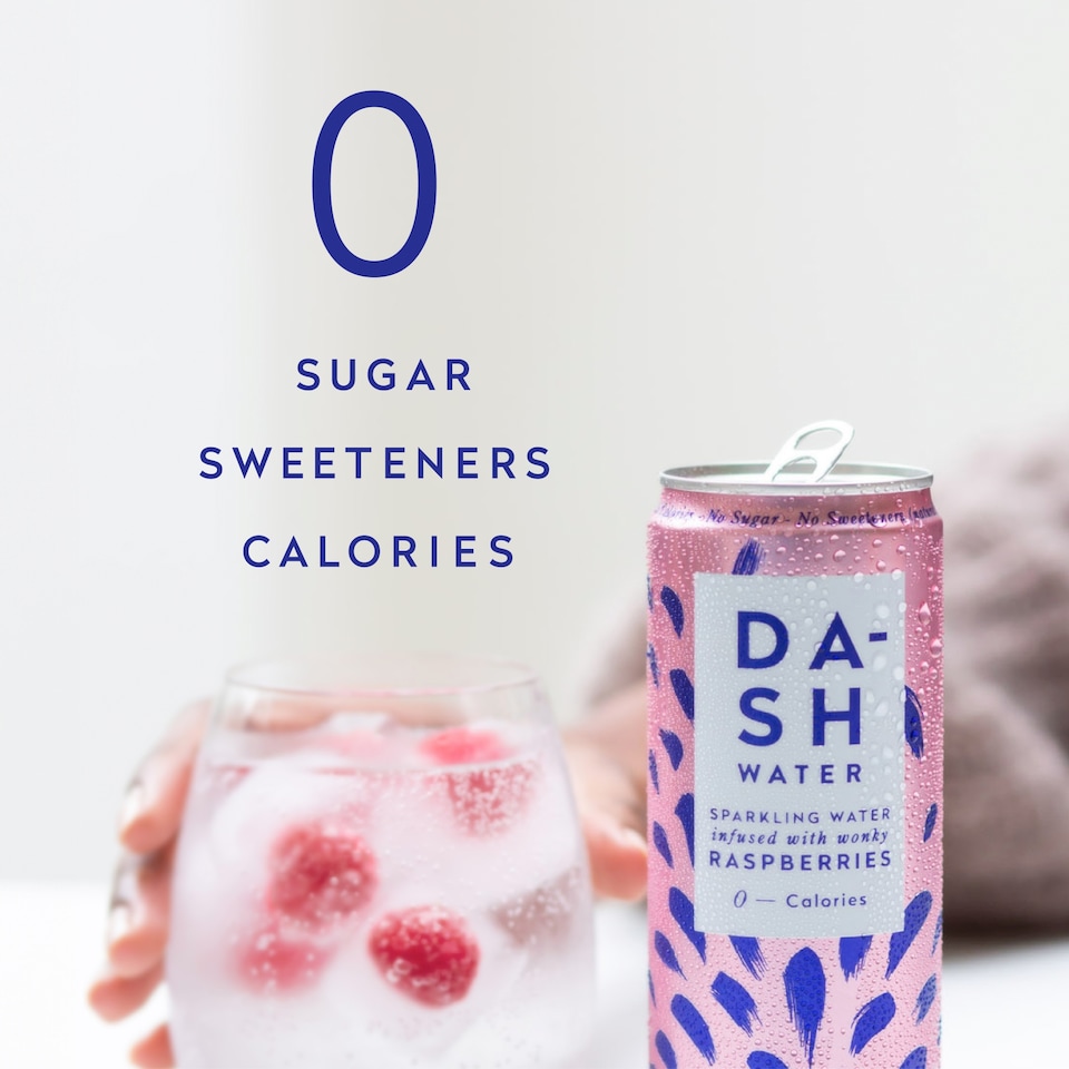 image 1 of Dash Raspberry Sparkling Water 4 x 330ml