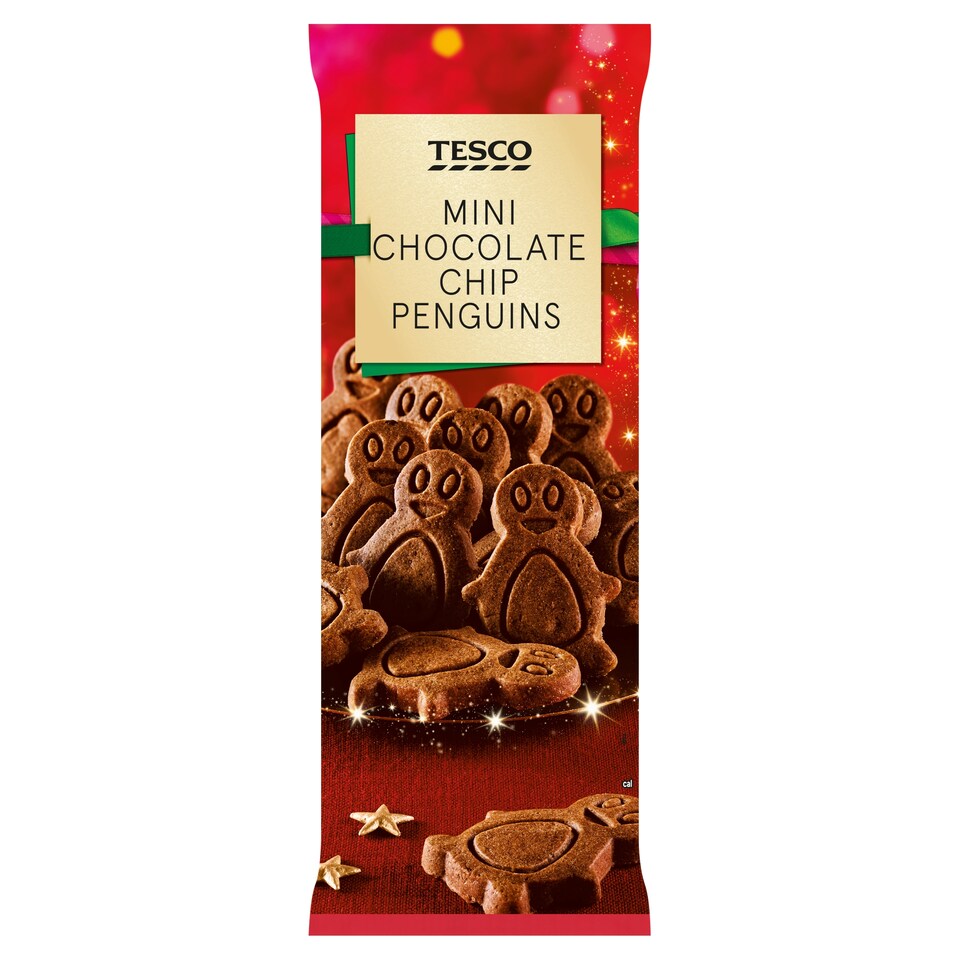 Tesco Mini Chocolate Chip Penguin Biscuits 100G
