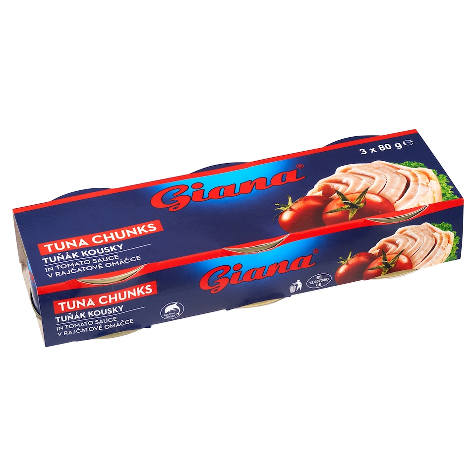 Giana Tuňák kousky v rajčatové omáčce З x 80g (240g)