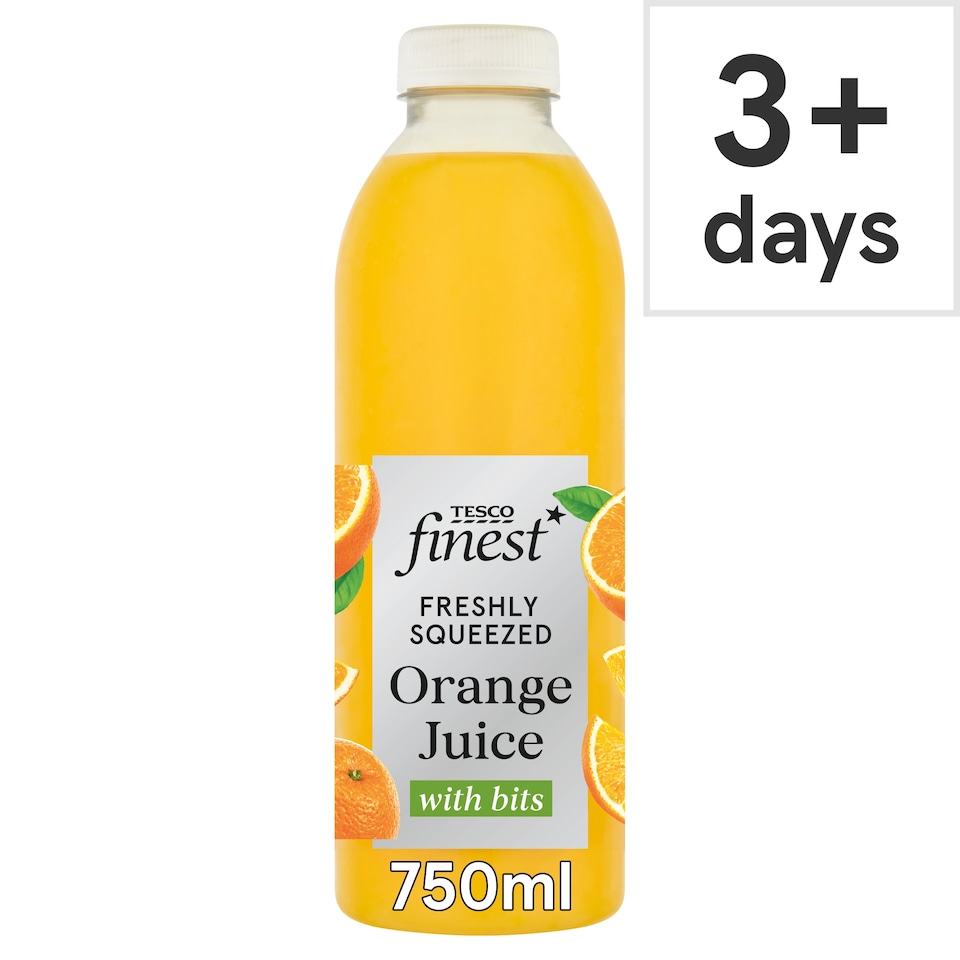 Tesco Finest Freshly Squeezed Orange Juice with Bits 750ml