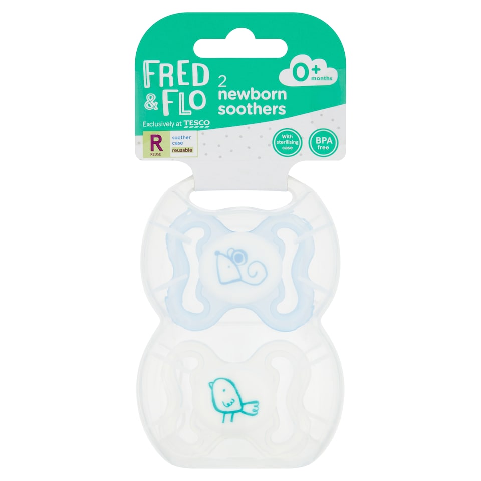 image 1 of Fred & Flo Newborn Soothers 2 Pack