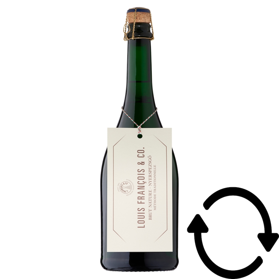 Louis François & Co. Brut Nature Etyek-Budai minőségi nyerspezsgő 0,75 l