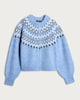 image 4 of F&F Knitted Fair Isle Pattern Cardigan with Wool in Blue