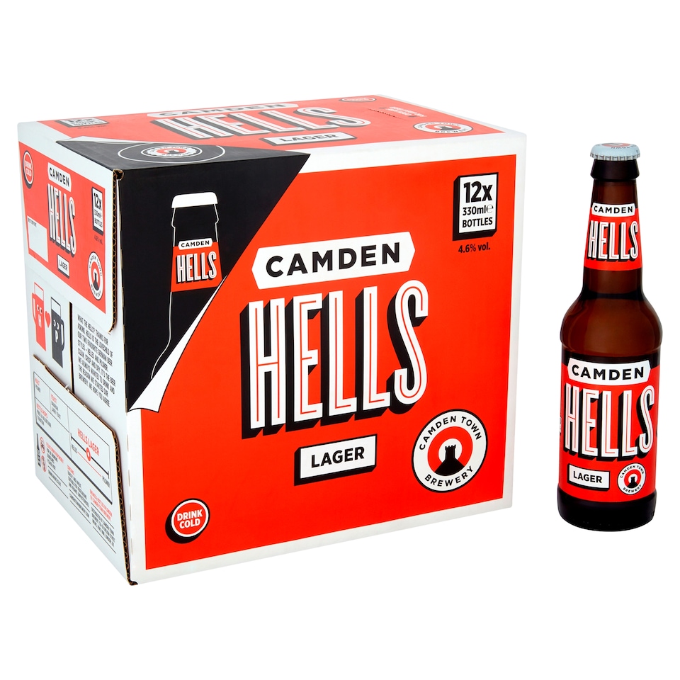 image 1 of Camden Hells Lager Bottles 12 Pack X 330Ml