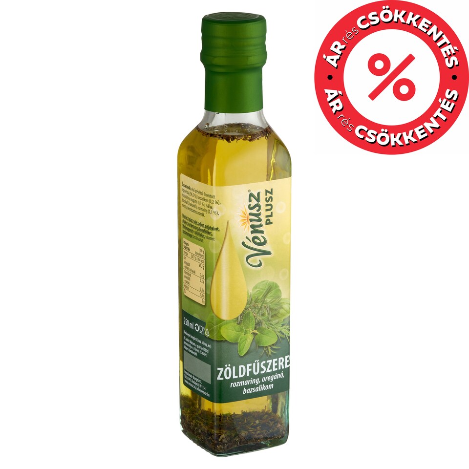 Vénusz Plusz Zöldfűszeres repceétolaj rozmaringos, oregánós és bazsalikomos fűszerezéssel 250 ml